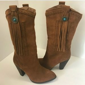 Reba Suede Hades Cowgirl Boots